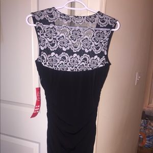 Black with white Lacey dress